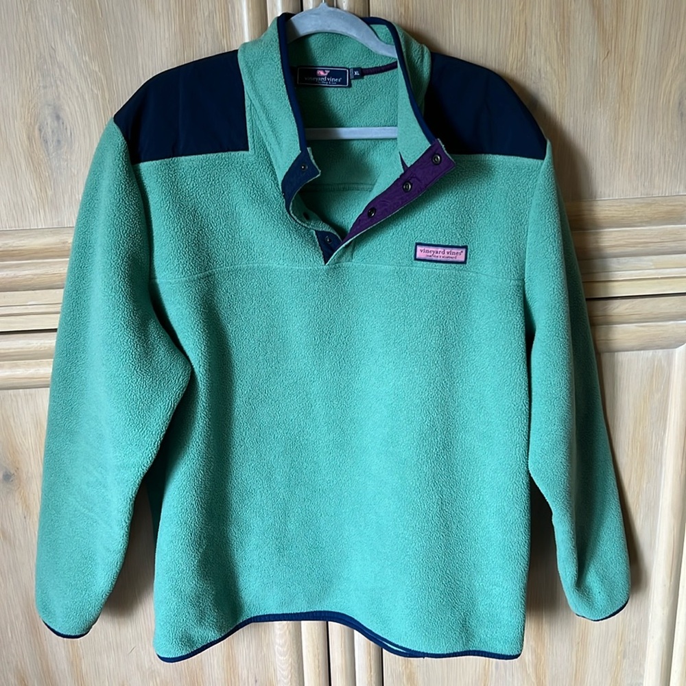 Vineyard Vines Fleece Button up Jacket